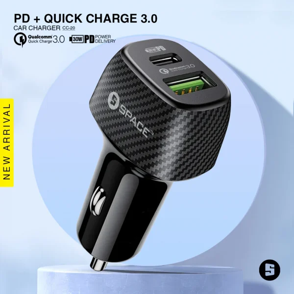 PD + Quick Charge 3.0 Car Charger