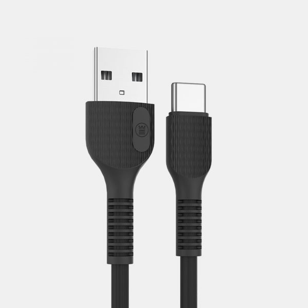 West Point 2.4A Type C Fast Charging Cable, Black, WP-301