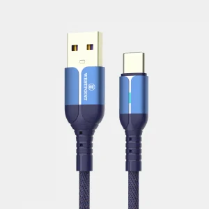 West Point 2.4A Type C Fast Charging Cable, 1.0m Length, Blue, WP-322