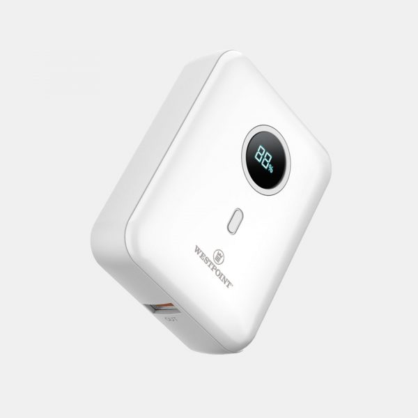 West Point 10000mAh Fast Charge Power Bank, White, WP-1000
