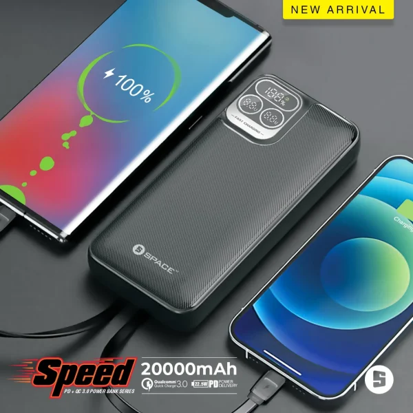 Speed PD + QC 3.0 Power Bank 20000 mAh