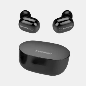 West Point Sound Stream Wireless ANC Earbuds, Black, WP-100
